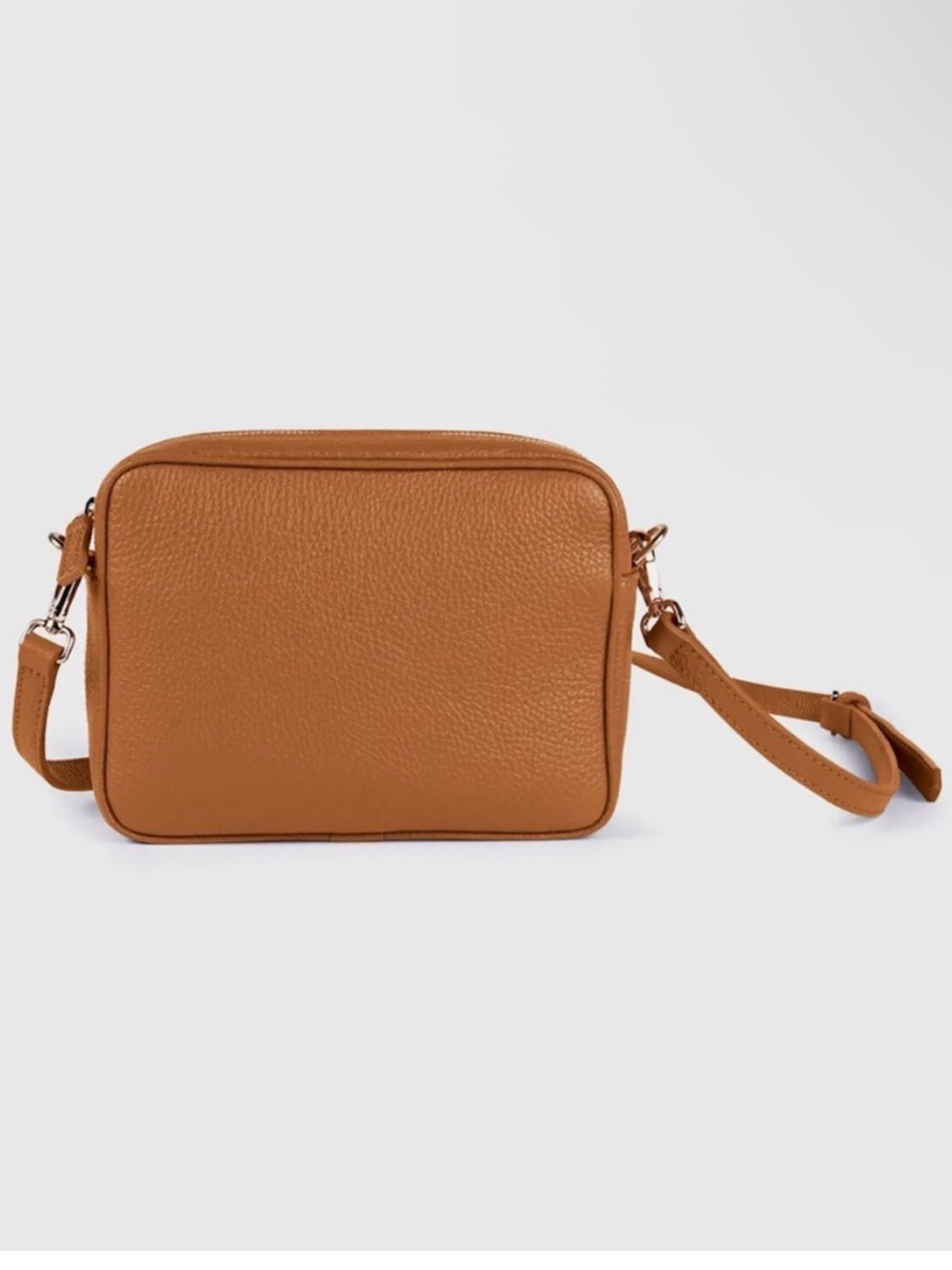 VGUC Quince Cognac pebbled Leather Camera Crossbody Bag purse